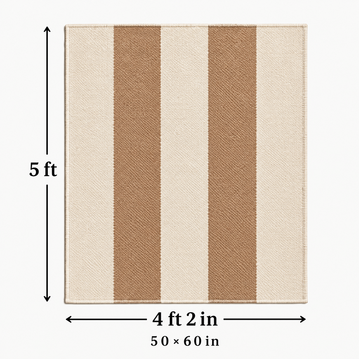 Marloweo™ Ivory & Taupe Stripe Throw Blanket