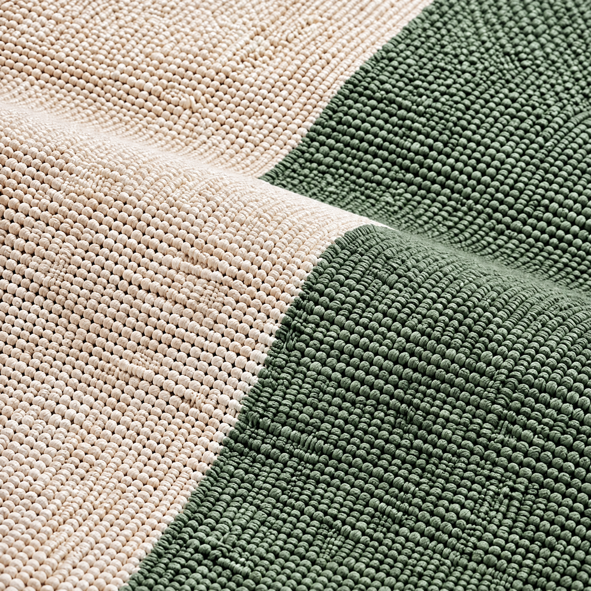 Marloweo™ Ivory & Sage Stripe Throw Blanket