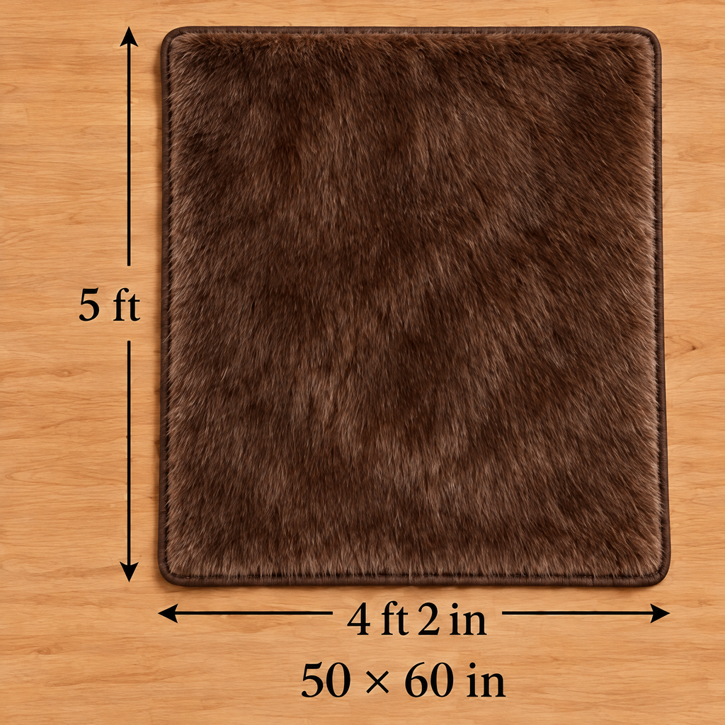 Marloweo™ Chocolate Brown Faux Fur Throw Blanket