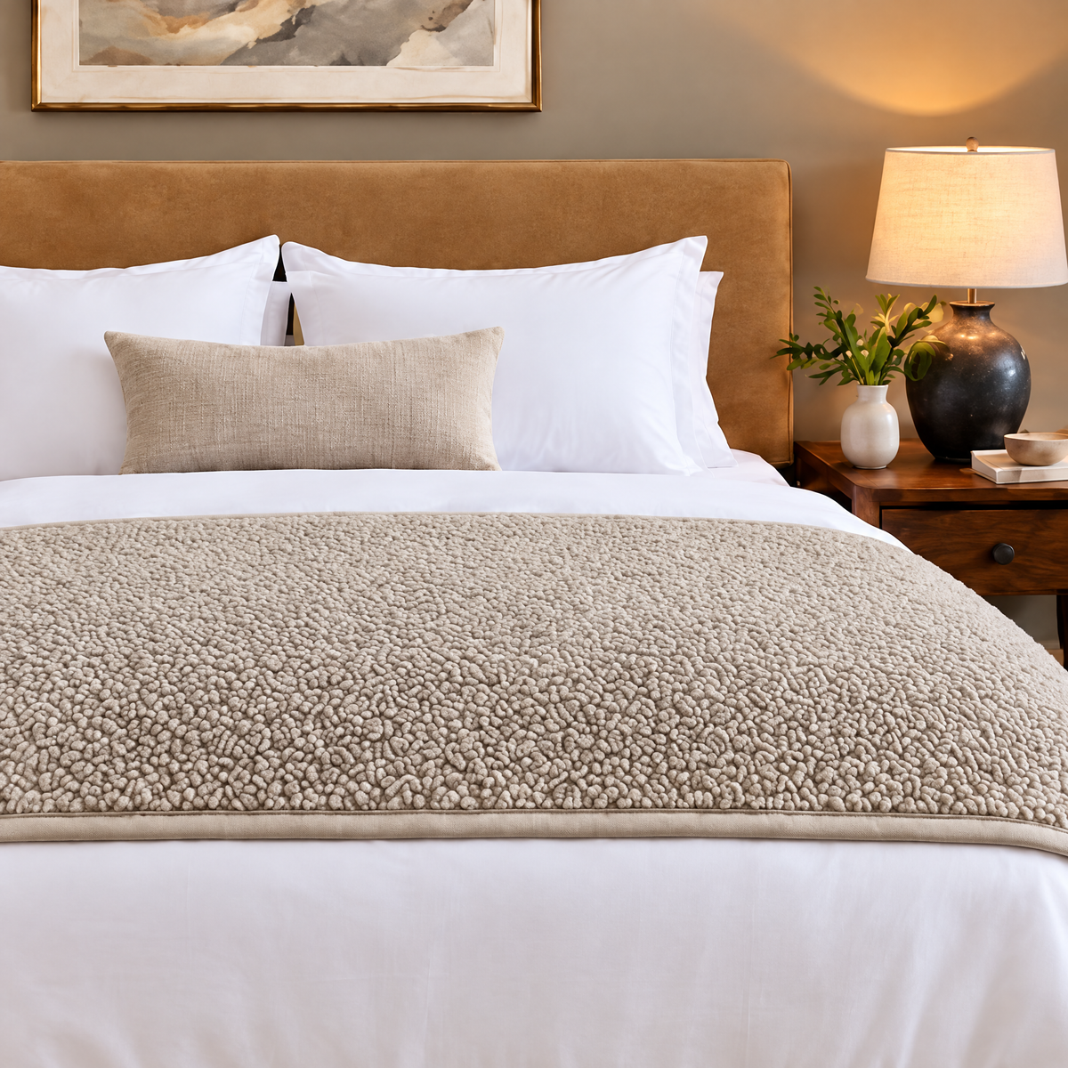 Marloweo™ Oatmeal Teddy Fleece Throw Blanket