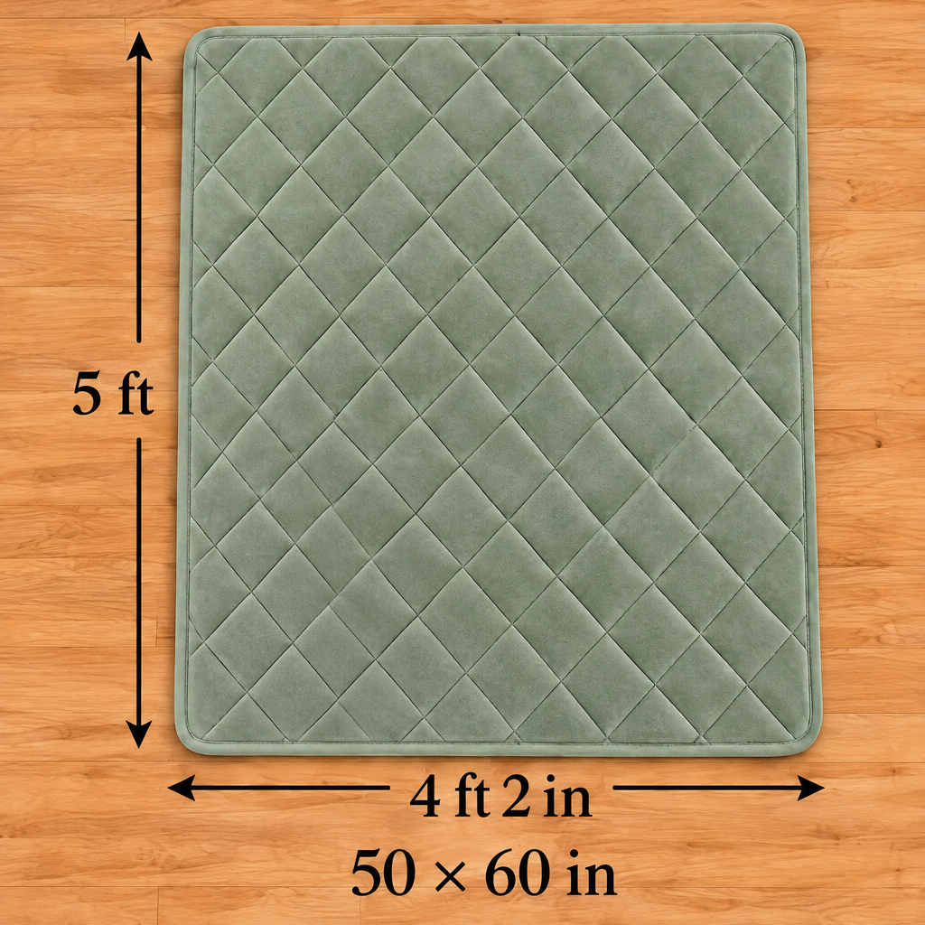 Marloweo™ Sage Diamond Quilted Plush Throw Blanket